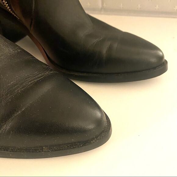 Treasure and Bond Leather Almond Toe Ankle Boot Bootie Black Womens 10 - Picture 5 of 8